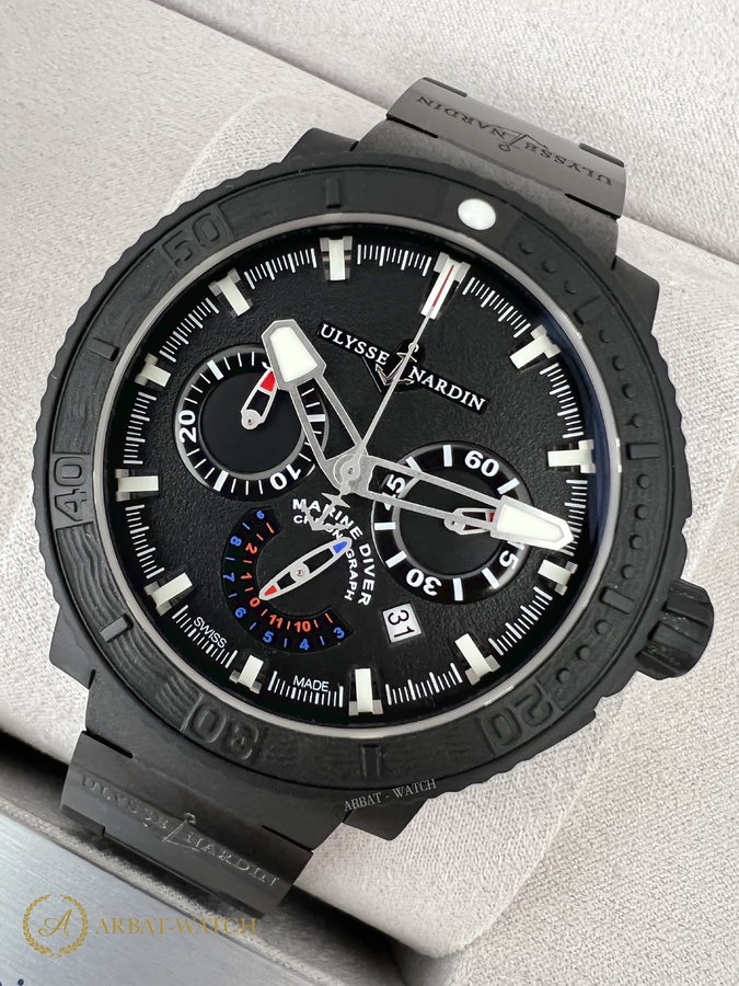 Ulysse Nardin Marine Diver Black Sea Chronograph 45,8 mm - Швейцарские часы Ulysse Nardin Marine Diver Black Sea Chronograph 45,8 mm