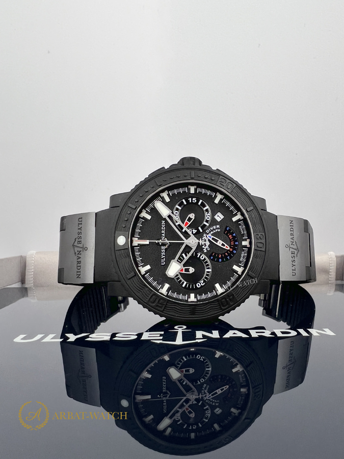 Ulysse Nardin Marine Diver Black Sea Chronograph 45,8 mm - Швейцарские часы Ulysse Nardin Marine Diver Black Sea Chronograph 45,8 mm