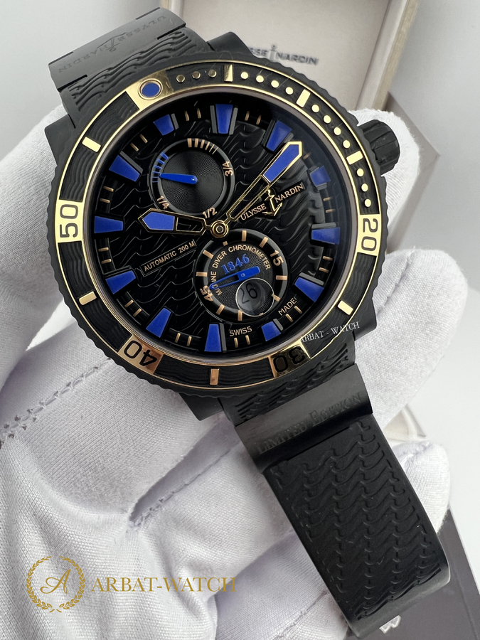 Ulysse Nardin Maxi Marine Diver Black Sea 45,8 mm 263-92LE-3C - Швейцарские часы Ulysse Nardin Maxi Marine Diver Black Sea 45,8 mm 263-92LE-3C