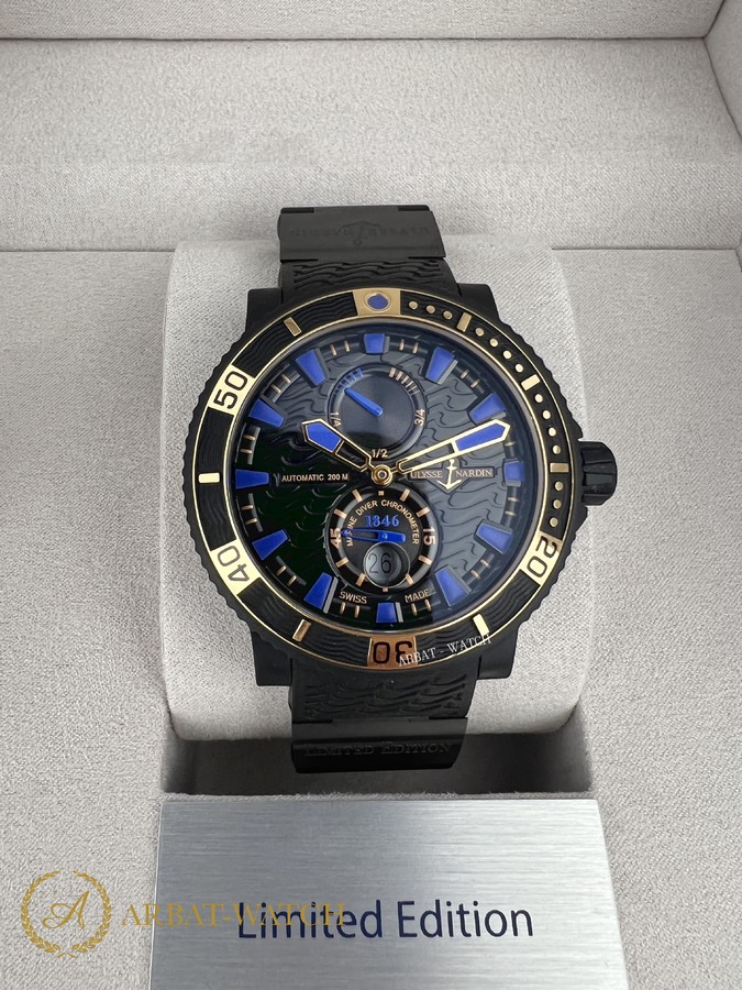 Ulysse Nardin Maxi Marine Diver Black Sea 45,8 mm 263-92LE-3C - Швейцарские часы Ulysse Nardin Maxi Marine Diver Black Sea 45,8 mm 263-92LE-3C