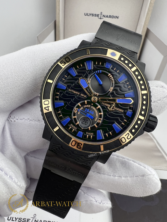 Ulysse Nardin Maxi Marine Diver Black Sea 45,8 mm 263-92LE-3C - Швейцарские часы Ulysse Nardin Maxi Marine Diver Black Sea 45,8 mm 263-92LE-3C