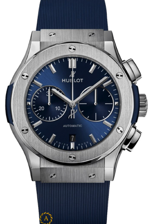 Hublot Classic Fusion Chronograph Titanium Blue. Dial 45 mm 521.NX.7170.RX