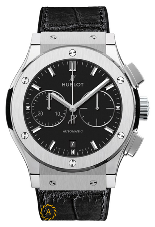 Hublot Classic Fusion Chronograph Titanium Black Alligator Leather 45 mm 521.NX.1171