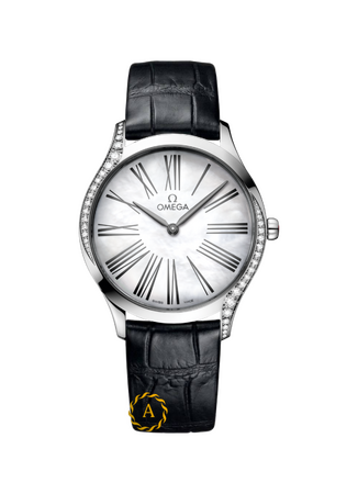 Omega De Ville Tresor 36 mm Stainless Steel Mother-of-Pearl Dial Diamond-Pave