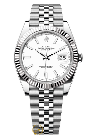 Rolex Datejust 41 mm 126334 White Dial White Rolesor Jubilee