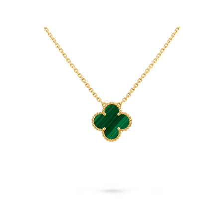 Подвеска Van Cleef & Arpels Vintage Alhambra Pendant Malachite Yellow Gold
