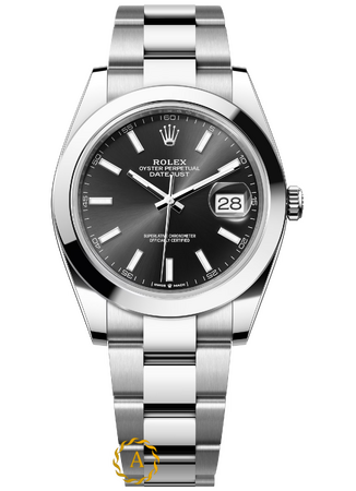 Rolex Datejust 41 mm Oystersteel Bright Black Dial 126300 - Швейцарские часы Rolex Datejust 41 mm Oystersteel Bright Black Dial 126300