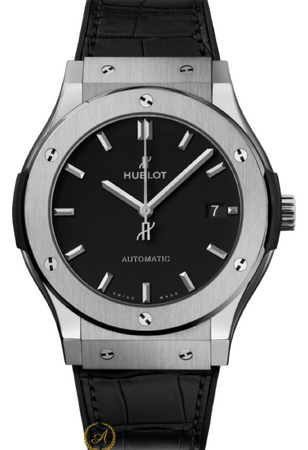 Hublot Classic Fusion Titanium Black 45 mm Alligator Leather 511.NX.1171.LR