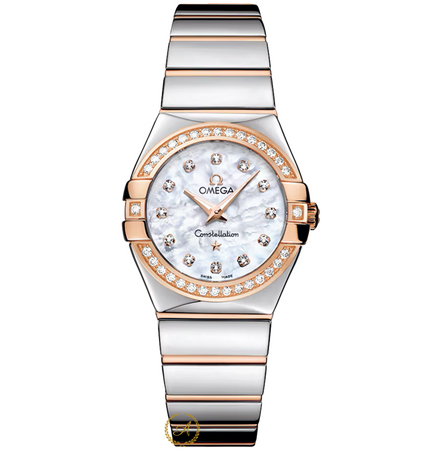 Omega Constellation Quartz Steel/Rose Gold Diamonds 27 mm