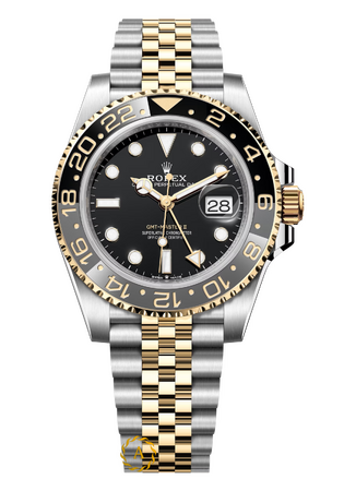 Rolex GMT-Master II 40 mm Yellow Rolesor Black Dial 126713GRNR Jubilee