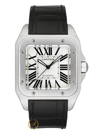 Cartier Santos 100 XL Automatic White Dial 51 x 38 mm W20073X8